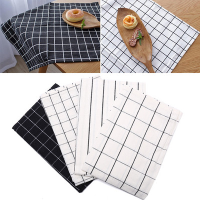 40x60cm памучна салфетка за маса Кухненска кърпа за чинии Кърпа за почистване Кърпа за чай с щампа Издръжлива, чиста памучна райета