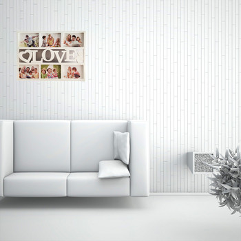 Държач за снимки Мултирамка Колаж за семейни снимки Бели рамки Плочки с букви Картина Персонализиран албум за стена