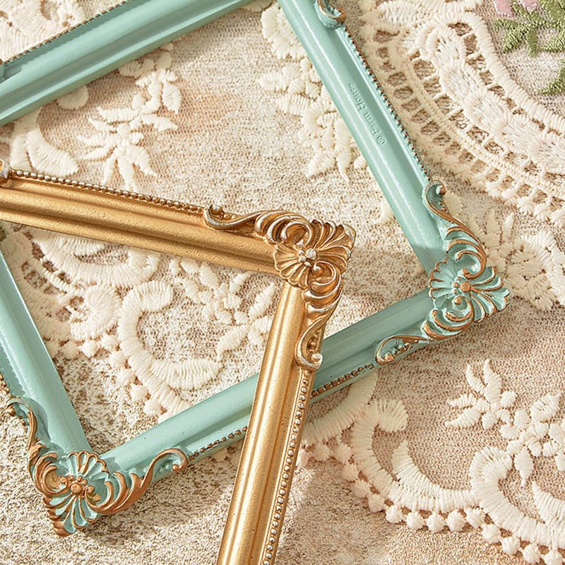 INS Golden Retro foto rāmis nagu mākslas rotaslietu dekorēšanai ar reljefu fotokartes reljefu attēlu rāmis, kas paredzēts fotografēšanai