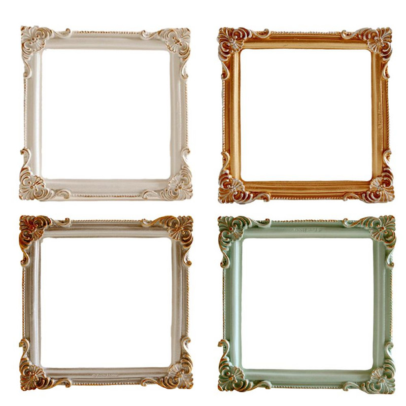 INS Golden Retro foto rāmis nagu mākslas rotaslietu dekorēšanai ar reljefu fotokartes reljefu attēlu rāmis, kas paredzēts fotografēšanai