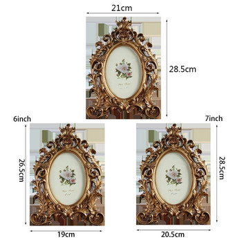 Винтидж бароков стил рамка за снимки Смола Сватбена рамка за снимки Стойка за снимки