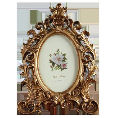 Vintage baroka stila foto rāmis, sveķu kāzu attēlu rāmja statīvs, foto turētājs