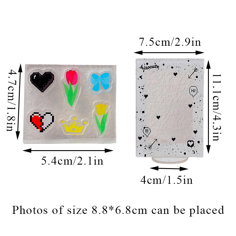 ins Kpop Idol nuotraukų albumas 3 colių Idol fotokortelių laikiklis Atvirukai Apsauginis Dėklas Nuotraukų Rankovės Darbastalio dekoravimo Stovas