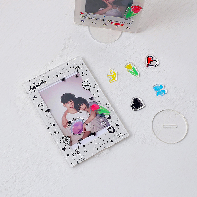 ins Kpop Idol nuotraukų albumas 3 colių Idol fotokortelių laikiklis Atvirukai Apsauginis Dėklas Nuotraukų Rankovės Darbastalio dekoravimo Stovas