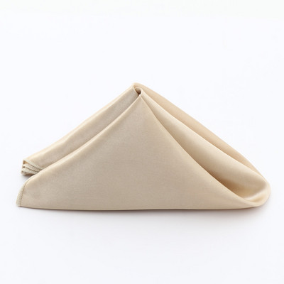 1 ΤΕΜ 40 x 40 εκ. Πολυτελή τετράγωνα τραπεζοπετσέτες ψεύτικο σατέν ύφασμα με στρίφωμα μαντήλι Τραπεζοπανί γάμου Διακόσμηση δείπνου