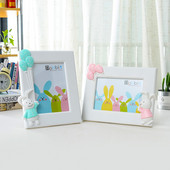 7 hüvelykes aranyos képkeret otthoni asztaldísz rajzfilm fali képkeret nyúl