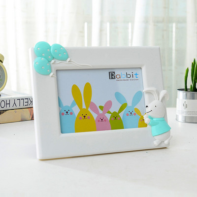 7 hüvelykes aranyos képkeret otthoni asztaldísz rajzfilm fali képkeret nyúl