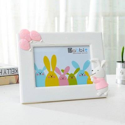 7 hüvelykes aranyos képkeret otthoni asztaldísz rajzfilm fali képkeret nyúl