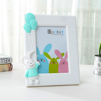 7 hüvelykes aranyos képkeret otthoni asztaldísz rajzfilm fali képkeret nyúl