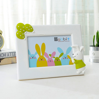 7 hüvelykes aranyos képkeret otthoni asztaldísz rajzfilm fali képkeret nyúl