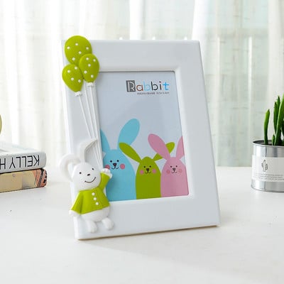 7 hüvelykes aranyos képkeret otthoni asztaldísz rajzfilm fali képkeret nyúl