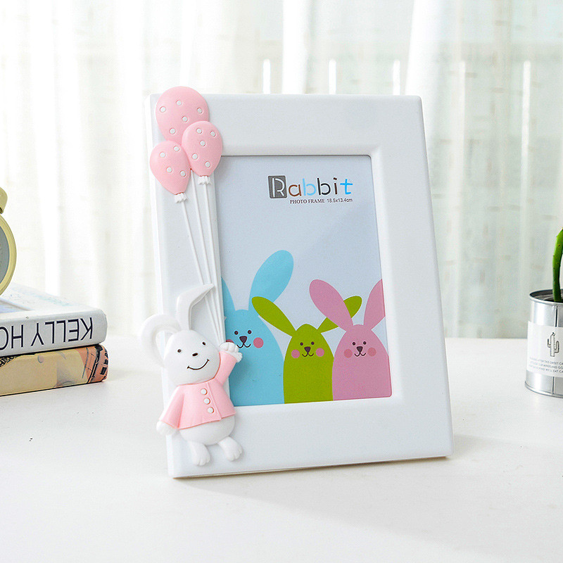 7 hüvelykes aranyos képkeret otthoni asztaldísz rajzfilm fali képkeret nyúl