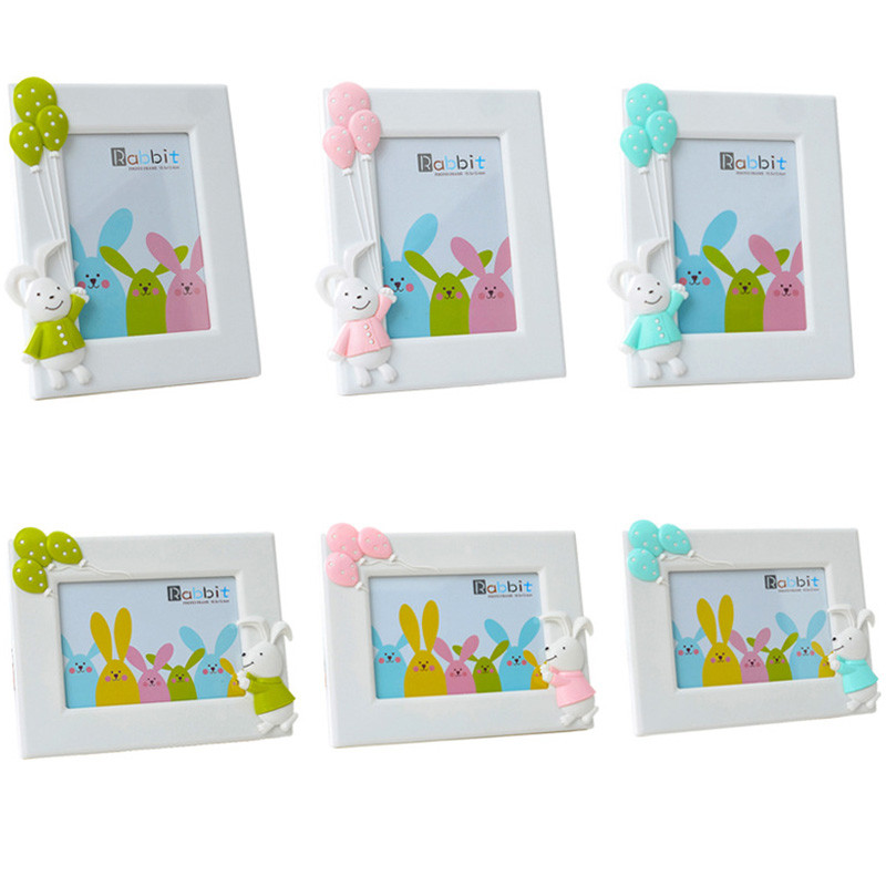 7 hüvelykes aranyos képkeret otthoni asztaldísz rajzfilm fali képkeret nyúl