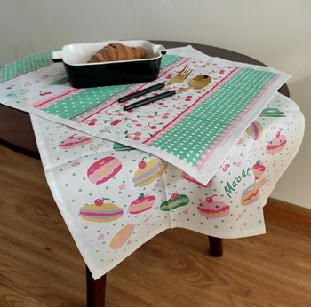 40x60cm череша макароне памучна салфетка сервизи подложка за печене снимка фон，serviette de table mariage，безплатна доставка артикули