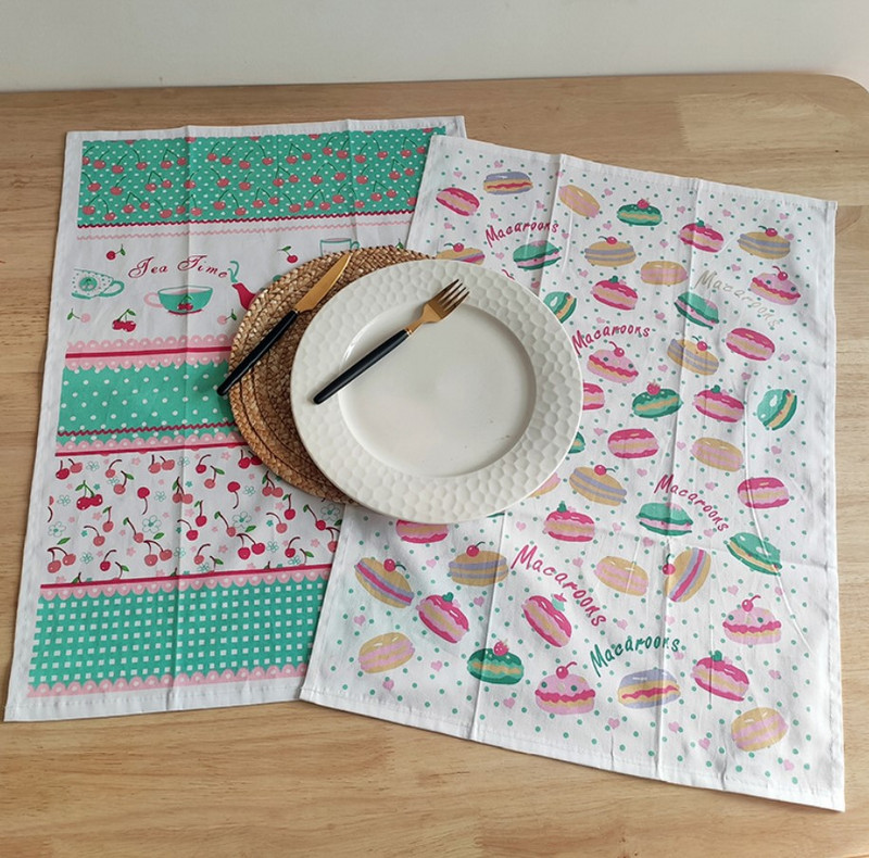 40x60 cm ķiršu macarone kokvilnas salvete galda piederumu paklājiņš cepšanas foto fons, galda mariage salvete, preču bezmaksas piegāde