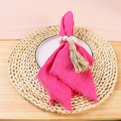 10 vnt Stalo skalbinių servetėlė Vestuvinei Kalėdų dekoracijai Mariage Cloth Country Pink Virtuvės medvilnės serviravimo audinys Vakarienės staltiesė