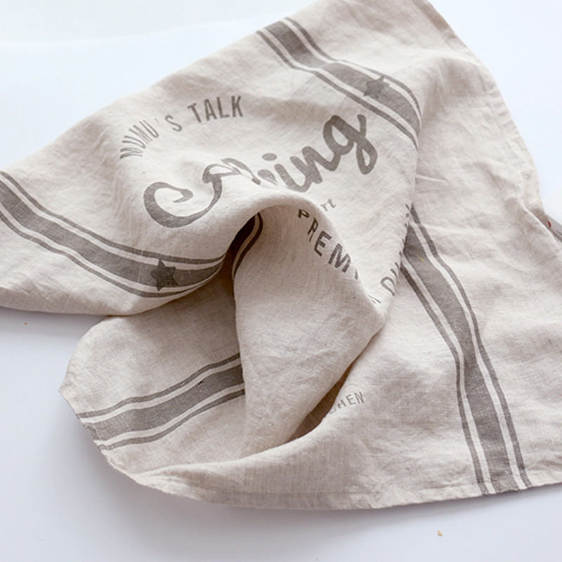 Lanene prugaste salvete za večeru na francuske pruge 40x60 cm tamnocrvene i bijele 1 komad, ručno izrađene od 100% čistog lana, europskog lana TJ7841