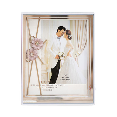 2021. gada jauns radošs Eiropas stila stikls USB + LED gaismas foto rāmis lauku stila 7 collu foto rāmja sienas foto rāmja komplekts