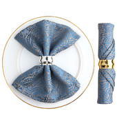 1Gb Kāzu galda salvetes 46x46cm poliestera kokvilnas apdruka banketu dekorēšanai ballītes restorānā DIY galda salvete bez gredzena