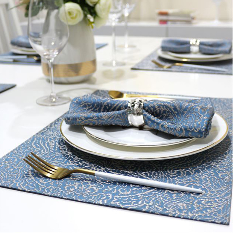 1Gb Kāzu galda salvetes 46x46cm poliestera kokvilnas apdruka banketu dekorēšanai ballītes restorānā DIY galda salvete bez gredzena