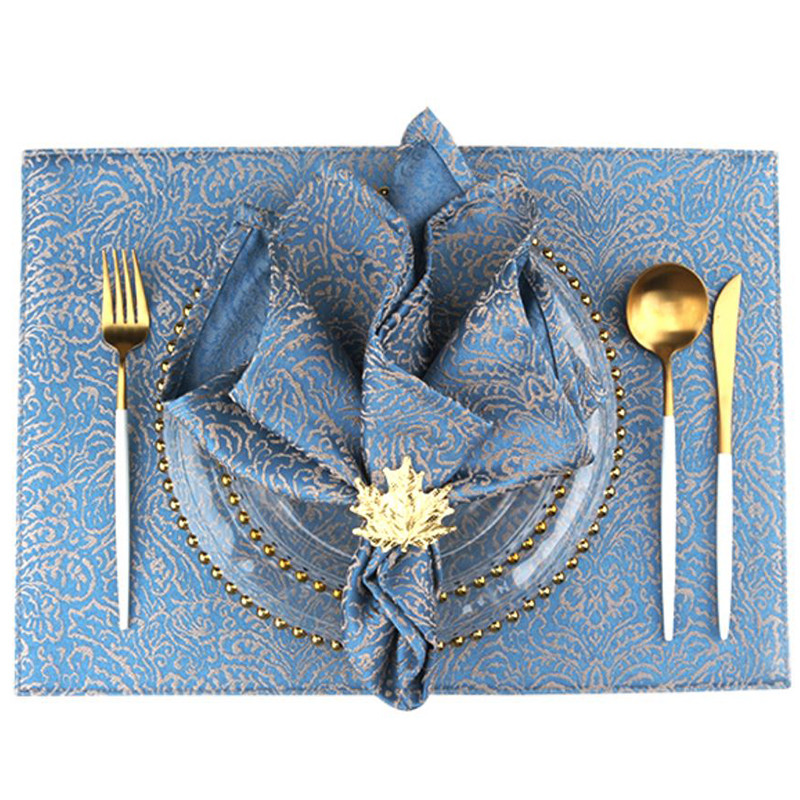 1Gb Kāzu galda salvetes 46x46cm poliestera kokvilnas apdruka banketu dekorēšanai ballītes restorānā DIY galda salvete bez gredzena