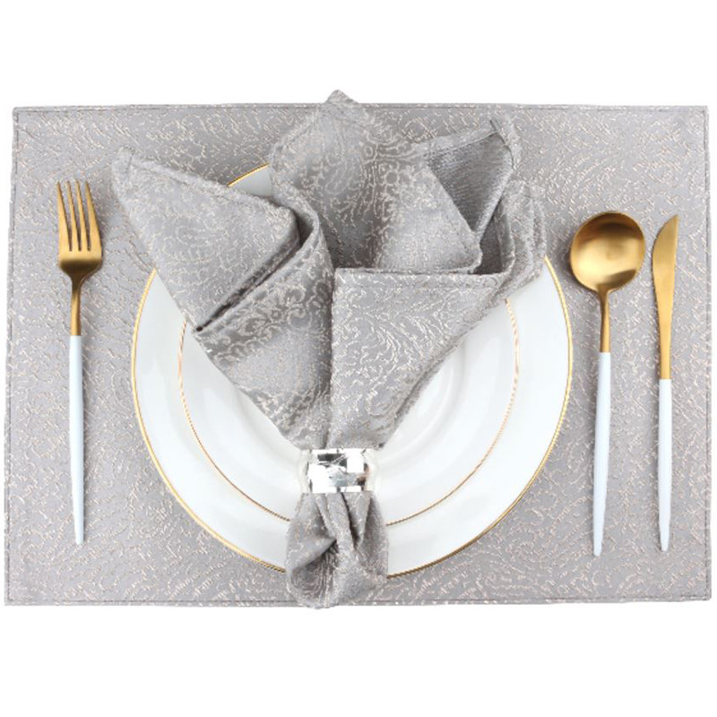 1Gb Kāzu galda salvetes 46x46cm poliestera kokvilnas apdruka banketu dekorēšanai ballītes restorānā DIY galda salvete bez gredzena