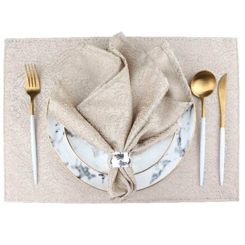 1Gb Kāzu galda salvetes 46x46cm poliestera kokvilnas apdruka banketu dekorēšanai ballītes restorānā DIY galda salvete bez gredzena