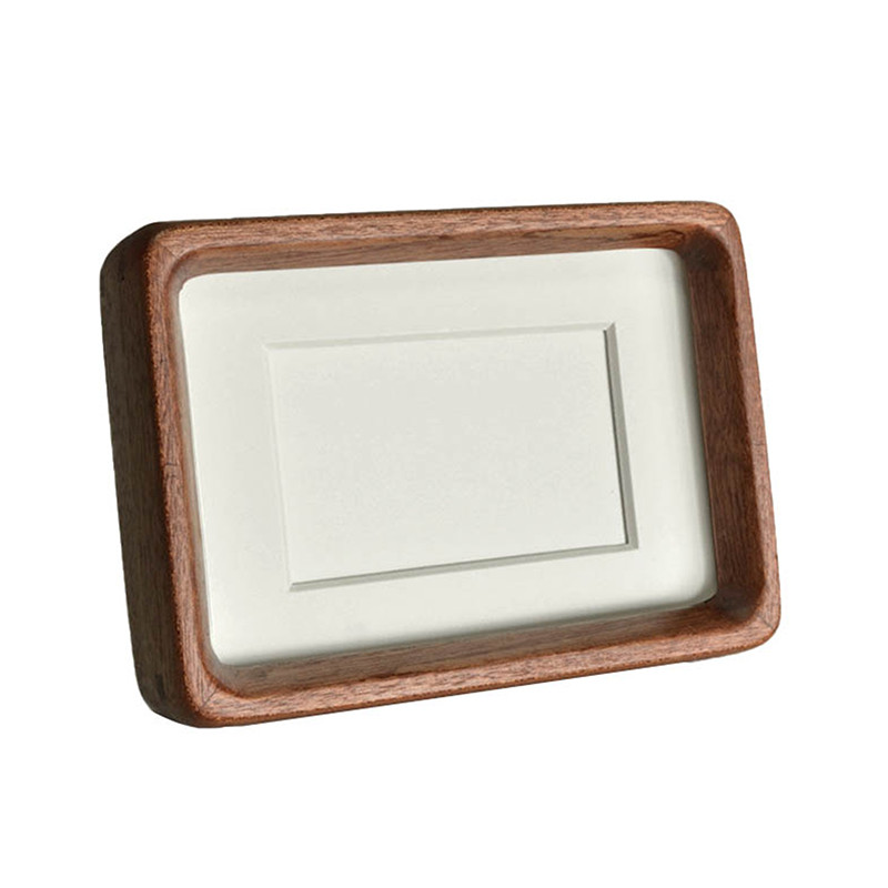 3/4/5 collu mini foto rāmis melns riekstkoks gluds apaļš attēlu rāmis masīvkoka darbvirsmas rotājumi mājas dekorēšanai