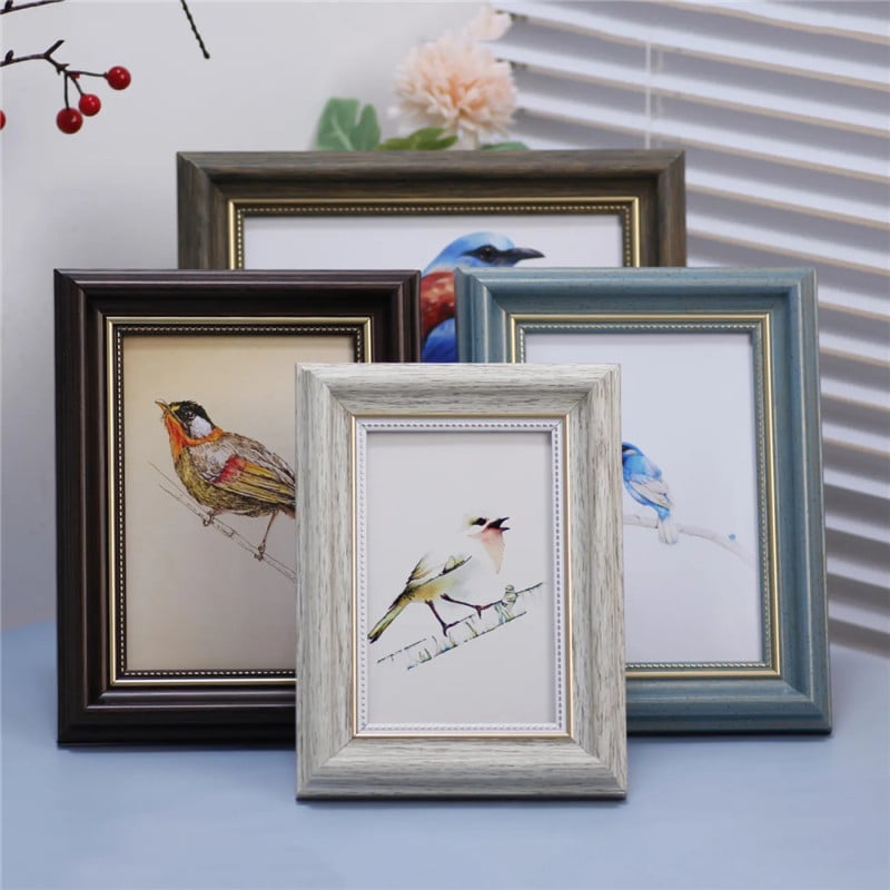 1 PC klasikinis retro stiliaus namų paveikslų rėmelis Vestuvių vaikų meno nuotraukų darbalaukio stalo rėmas 5–10 colių išskirtinio dekoro nuotraukų rėmelis