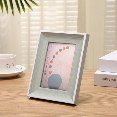 Μοντέρνο απλό μασίφ ξύλο Κορνίζα φωτογραφιών Διακοσμητική εικόνα Ξύλινο στούντιο Κορνίζα φωτογραφιών Ζευγάρι Στολίδι επιφάνειας εργασίας στον τοίχο