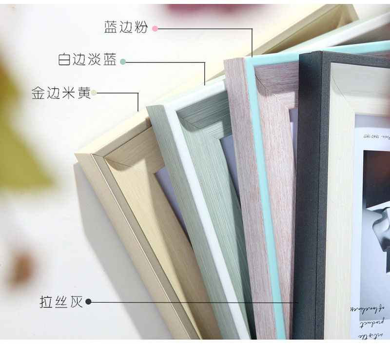 Μοντέρνο απλό μασίφ ξύλο Κορνίζα φωτογραφιών Διακοσμητική εικόνα Ξύλινο στούντιο Κορνίζα φωτογραφιών Ζευγάρι Στολίδι επιφάνειας εργασίας στον τοίχο