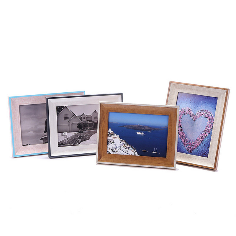 Μοντέρνο απλό μασίφ ξύλο Κορνίζα φωτογραφιών Διακοσμητική εικόνα Ξύλινο στούντιο Κορνίζα φωτογραφιών Ζευγάρι Στολίδι επιφάνειας εργασίας στον τοίχο