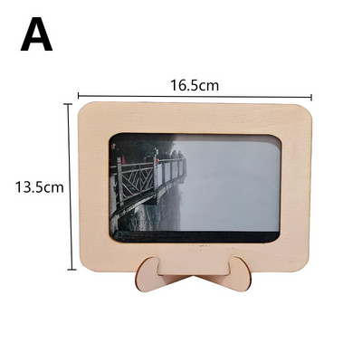 Nebaigtas medinis nuotraukų rėmelis Namų dekoras Vestuvės Kūdikio Gimtadienis Paveikslėliai Rėmeliai Pasidaryk pats amatai Dovanos Tapyba Paveikslų rėmeliai Meno dekoras