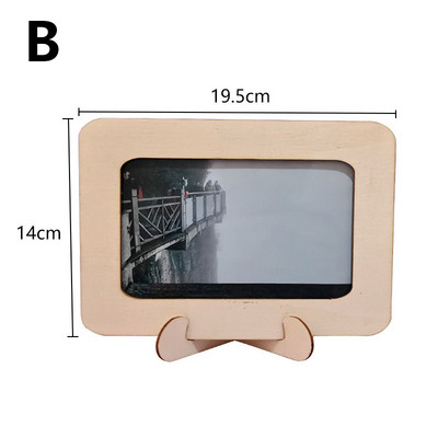 Nebaigtas medinis nuotraukų rėmelis Namų dekoras Vestuvės Kūdikio Gimtadienis Paveikslėliai Rėmeliai Pasidaryk pats amatai Dovanos Tapyba Paveikslų rėmeliai Meno dekoras