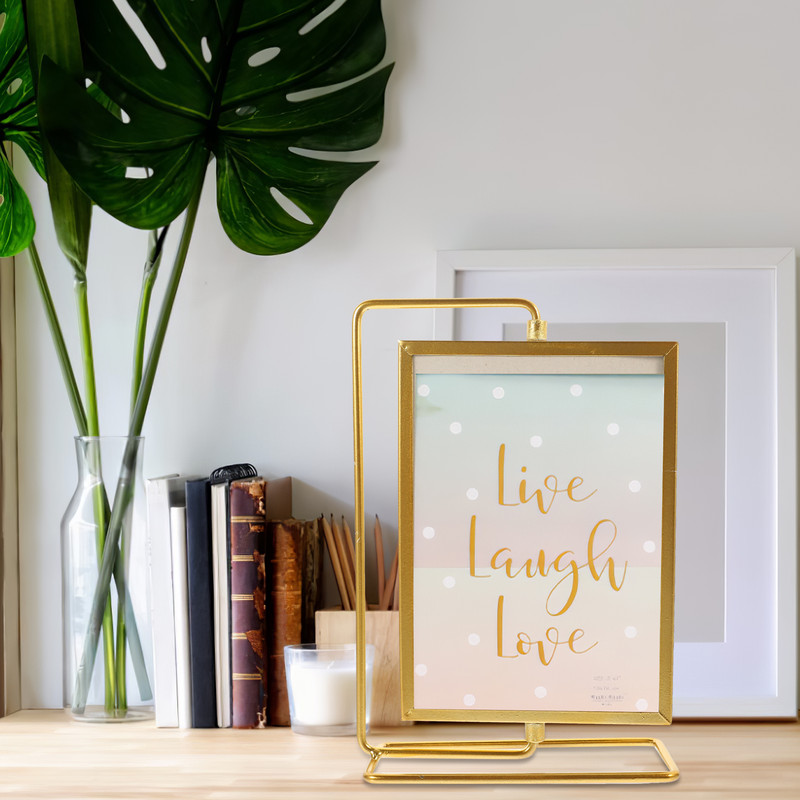 Kūrybingas besisukantis nuotraukų rėmelių festivalis Kalėdų paveikslėlis Vintažinis auksinis laikiklis Namų apyvokos dekoras Stalviršio kvadratas