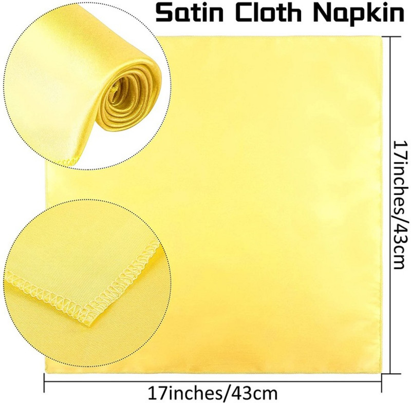 Συσκευασία 12 Σατέν χαρτοπετσέτες Μαλακές τετράγωνες χαρτοπετσέτες τραπεζιού Εστιατορίου Διακόσμηση δείπνου γάμου 30*30 εκ.