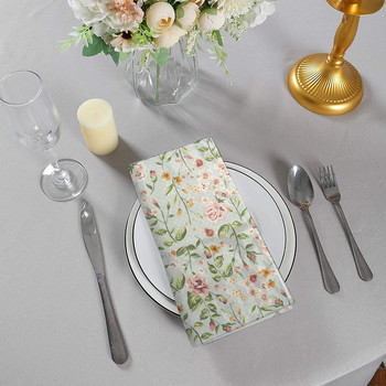 Μοτίβο λουλουδιών Επιτραπέζιο χαλάκι Διακόσμηση Σουπλά Τραπεζοπετσέτα για Γάμο Αξεσουάρ τραπεζαρίας
