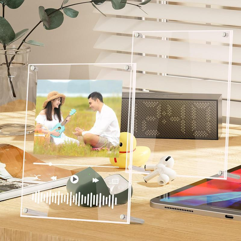 Akrüülist pildiraam 4x6-tolline lauaarvuti fotoekraani raamita ääristeta fotokaardihoidja Dekoratiivne alus piltide fotode jaoks