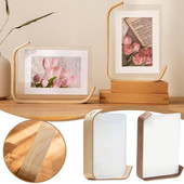 Koka riekstkoka foto rāmis Kalendārs Herbārija displejs Divpusējs akrila foto rāmis personalizēts foto rāmis