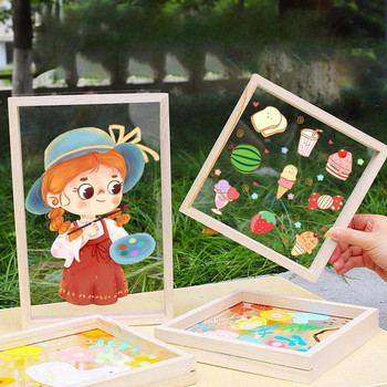 Детски рамки за рисуване на изкуство Прозрачни рамки за рисуване от акрилно стъкло Детска рамка за произведения на изкуството за рисуване Арт проект за показване на картини