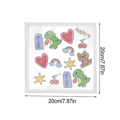 Bērnu mākslas zīmējumu rāmji Caurspīdīgi akrila stikla gleznu rāmji Bērnu mākslas darbu rāmis gleznošanai attēlu displeja mākslas projekts