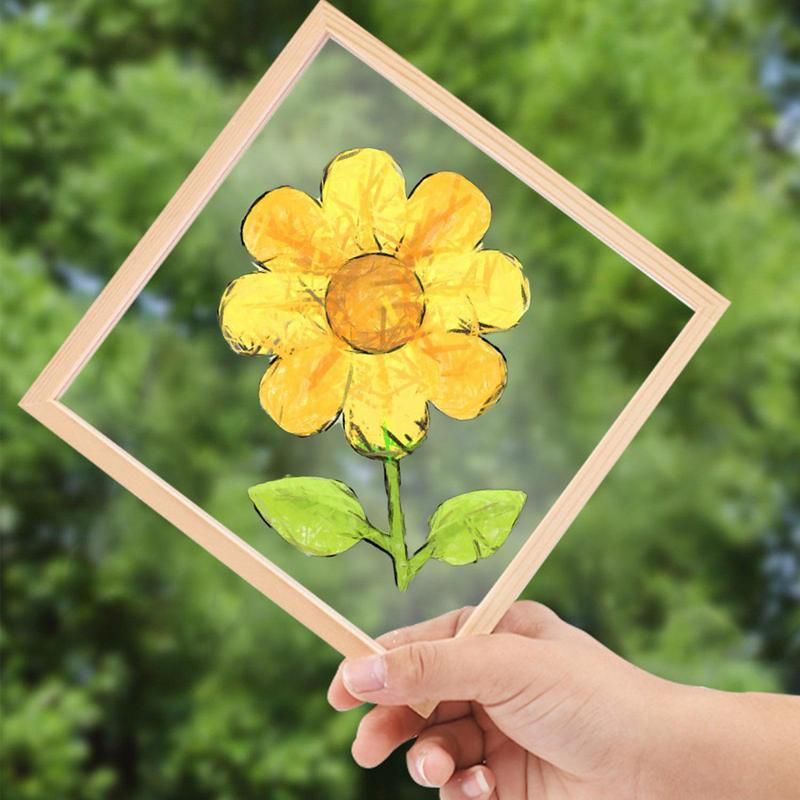 Bērnu mākslas zīmējumu rāmji Caurspīdīgi akrila stikla gleznu rāmji Bērnu mākslas darbu rāmis gleznošanai attēlu displeja mākslas projekts