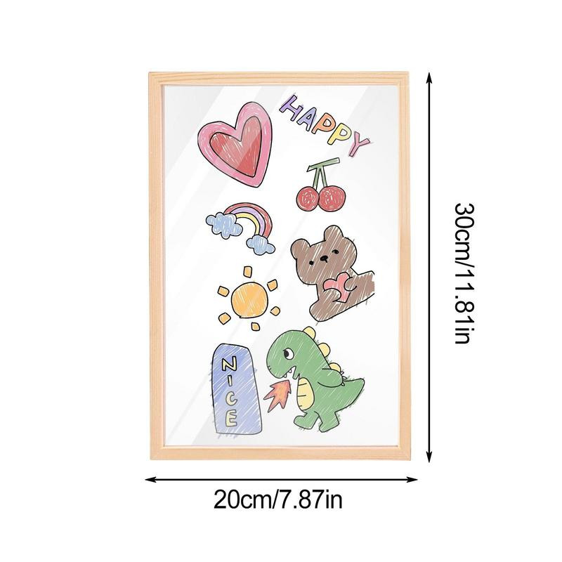 Bērnu mākslas zīmējumu rāmji Caurspīdīgi akrila stikla gleznu rāmji Bērnu mākslas darbu rāmis gleznošanai attēlu displeja mākslas projekts