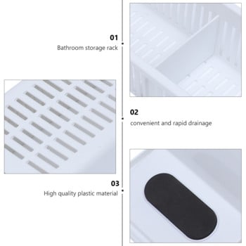 1Pc Creative Bathroom Toys Rack Πλαστική σχάρα μπανιέρας Δίσκος αποθήκευσης μπάνιου λευκό