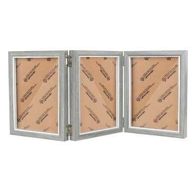 Ramă foto triplă Rame foto colaj 6 în 7 în Ramă foto pliabilă din lemn de înaltă definiție Familie de cadre de birou rustice