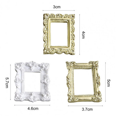 2Pcs Beautiful Small Size Photo Frames Vintage Leaf Printing Photo Frames Ornament Jewelry Accessories Decorative