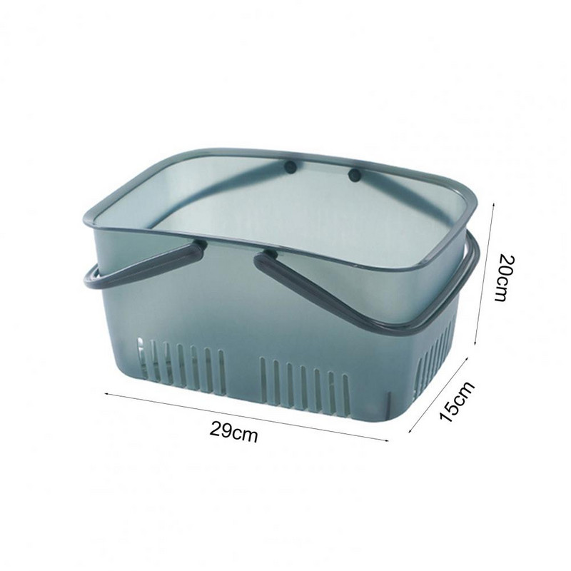 Καλάθια μπάνιου Κοίλο καλάθι αποθήκευσης ντουζιέρας με λαβές PP Αρκετές οπές αποστράγγισης Κάδος ντουζιέρας Προμήθειες μπάνιου γραφείου