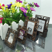 Euroopa retro käsitöö Kuldse pitsi külgmine pildiraam mood kodukaunistus Mini väike pildiraam töölaua pildiraami kaunistused