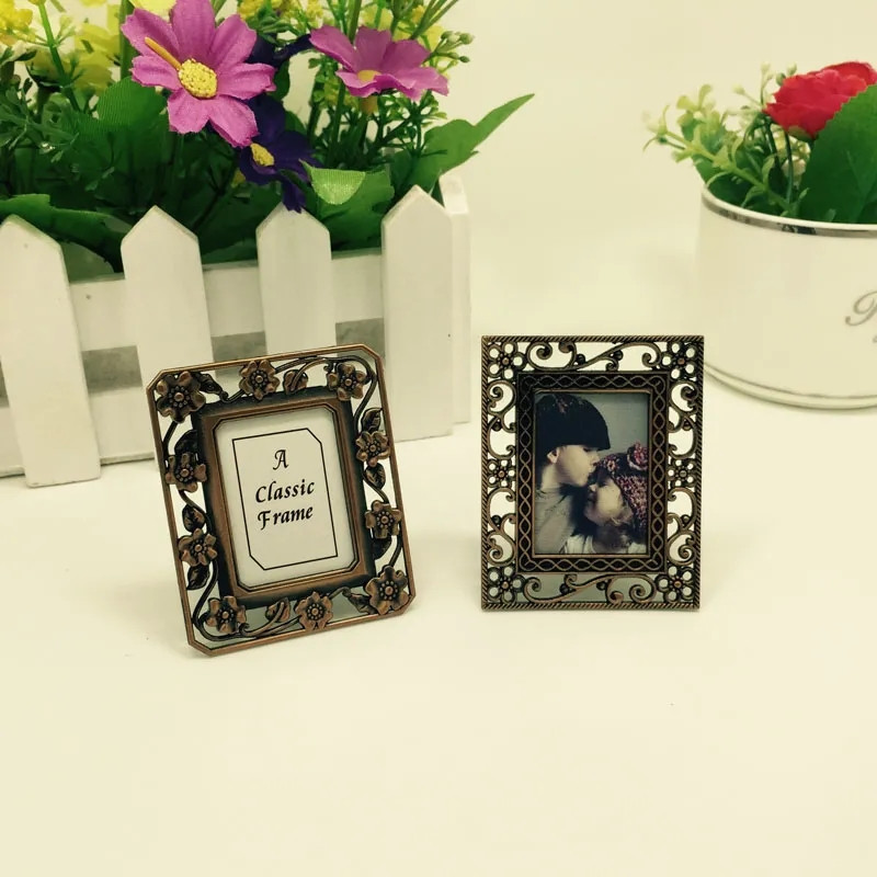 Euroopa retro käsitöö Kuldse pitsi külgmine pildiraam mood kodukaunistus Mini väike pildiraam töölaua pildiraami kaunistused