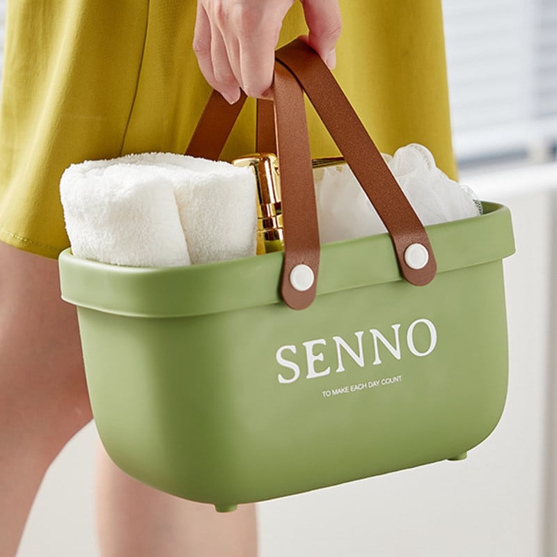 Vannas istabas tualetes piederumu uzglabāšanas grozs Pārnēsājams vannas grozs Studentu vannas grozs Plastmasas vannas grozs Kopmītņu glabāšanas grozs